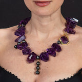 Amethyst and Tahitian Pearl Necklace