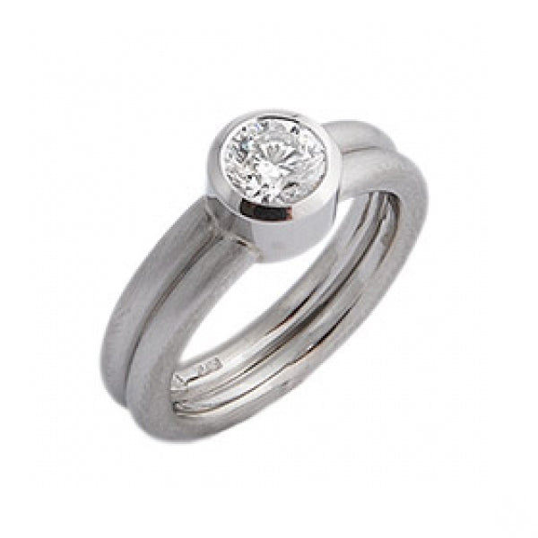 Double Band Diamond Ring