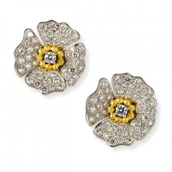 Diamond Poppy Earrings