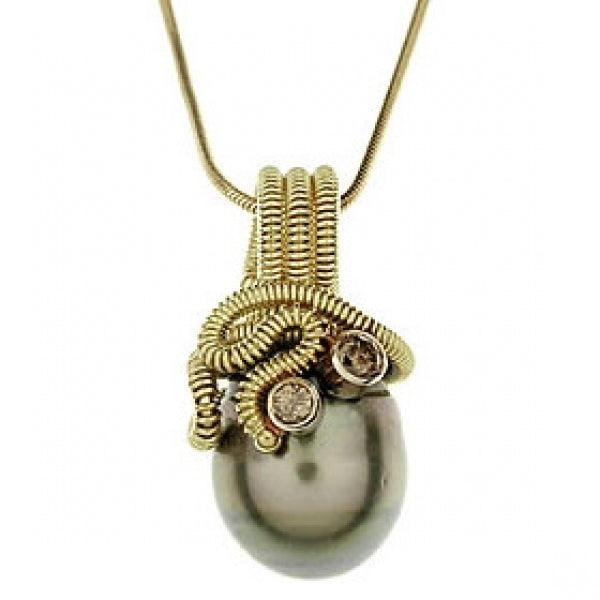 Pearl and Diamond Pendant