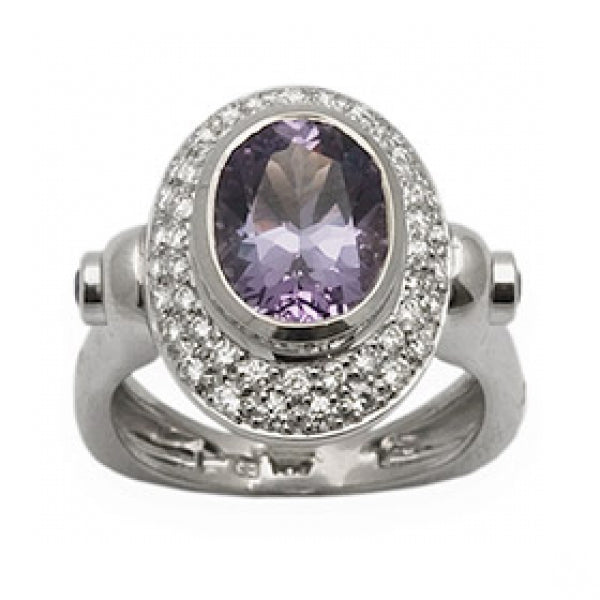 Purple Spinel Pillow Ring