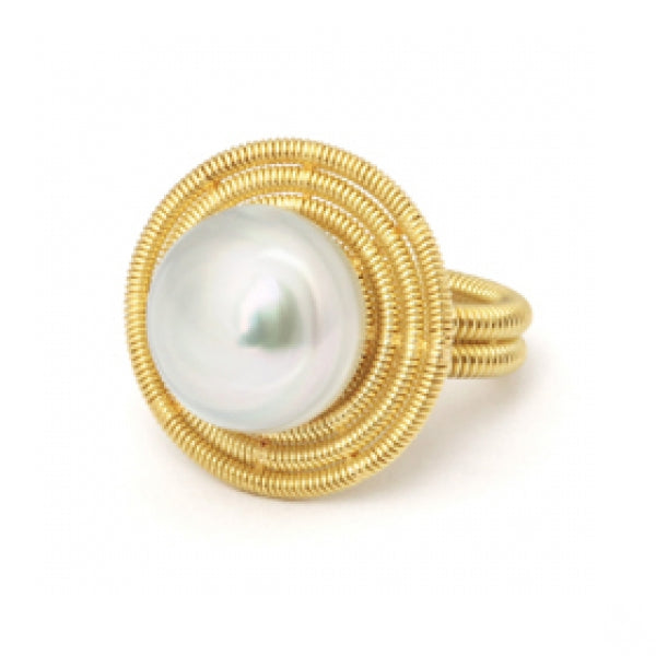 Bague Perle Serpentin