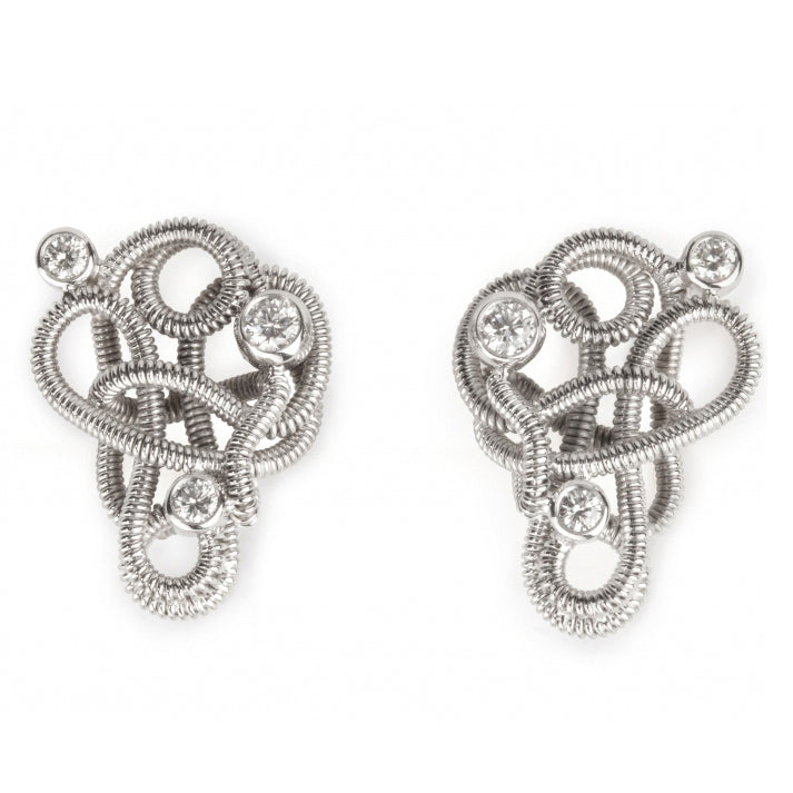 Coil & Diamond Earrings