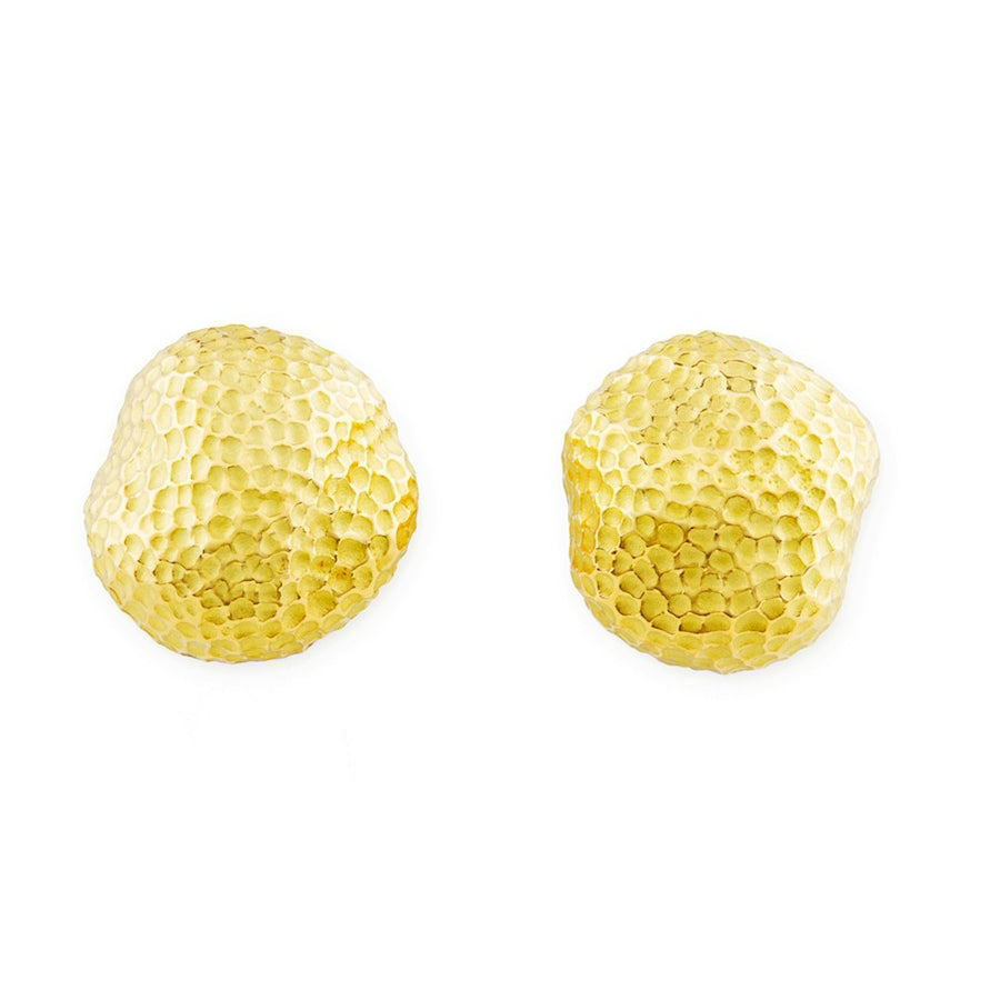 Irregular Hammered Dome Earrings