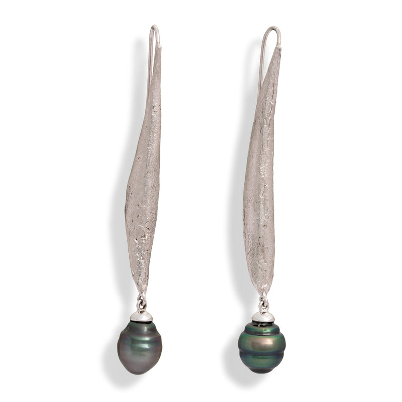 Olive Leaf Earrings on a Wire