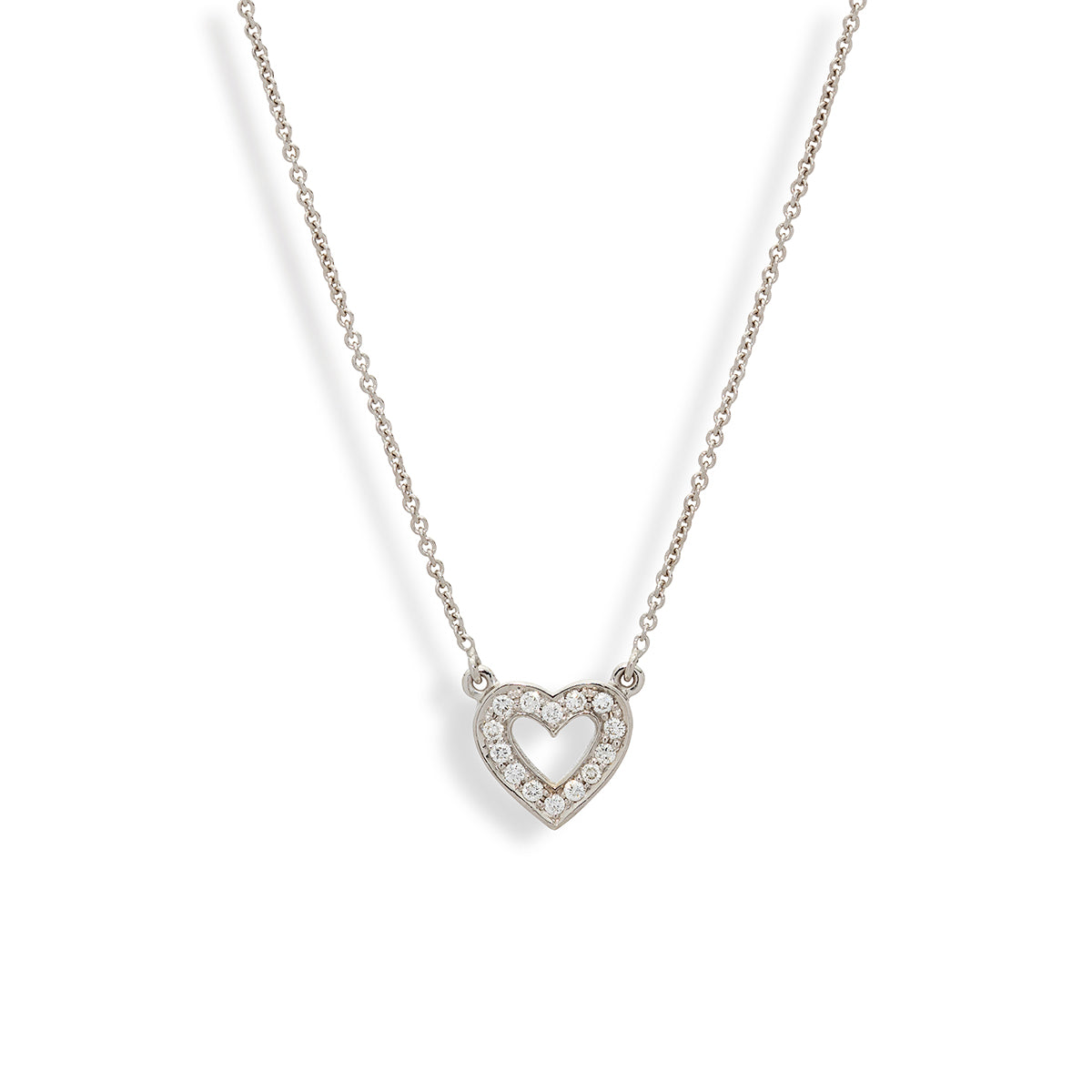 Open Heart Diamond Pendant