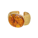 Reticulated Cuff with Amber