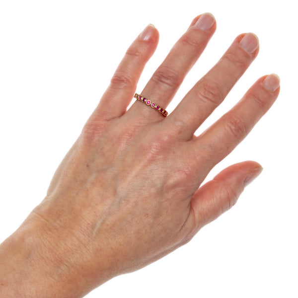 Ruby Small Bezel Eternity Ring