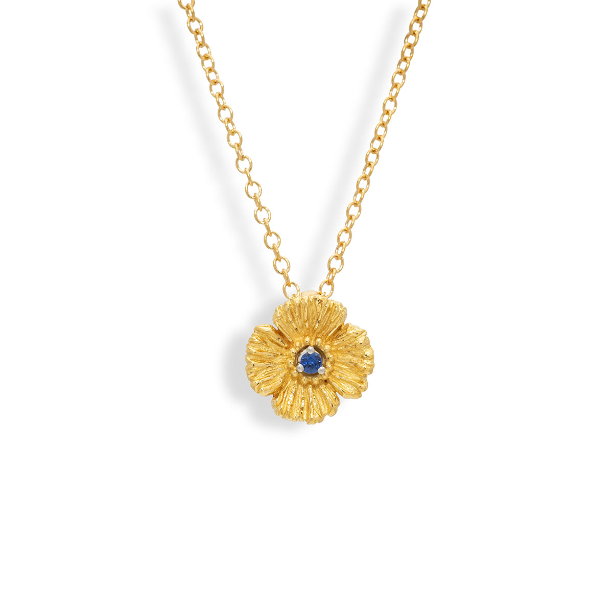 XX Small Poppy Pendant with Sapphire