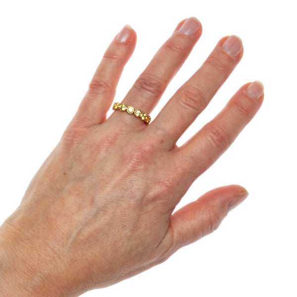 Yellow Sapphire Large Bezel Eternity Ring