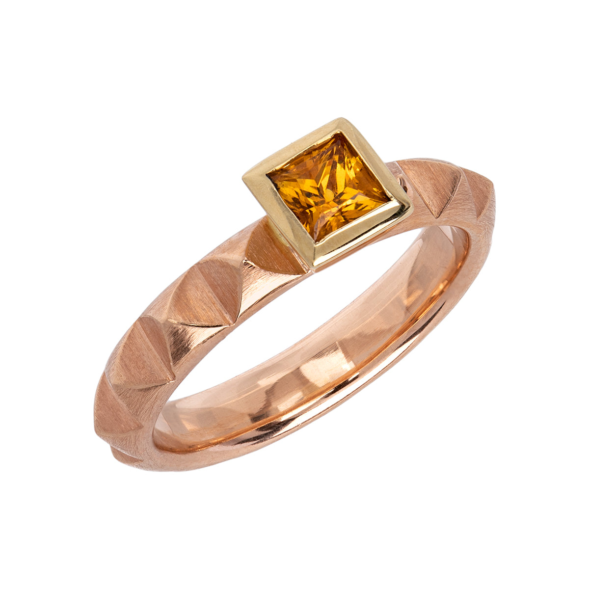 Yellow Sapphire on Medium Stud Ring