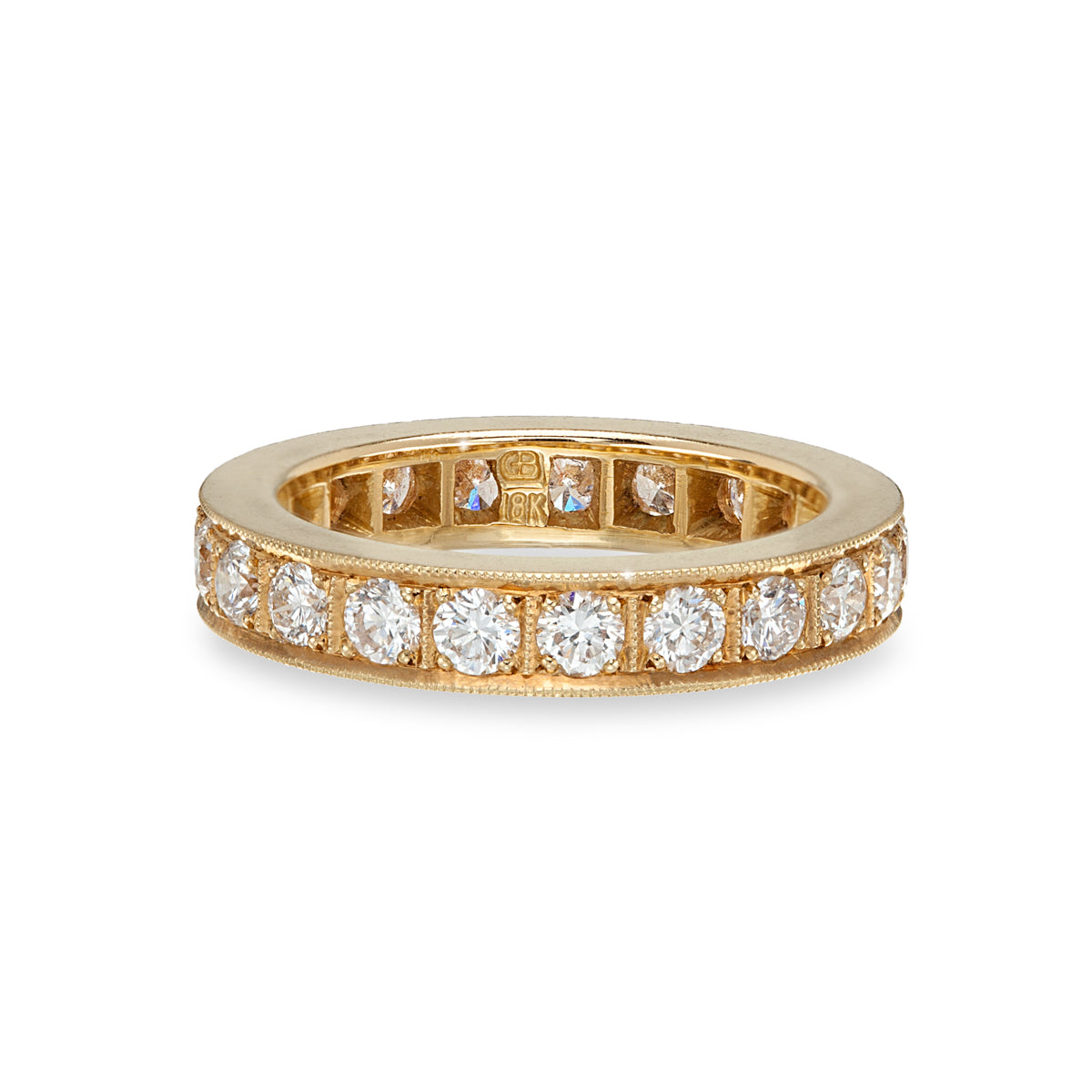 Diamond Large Flat Pave Eternity Ring