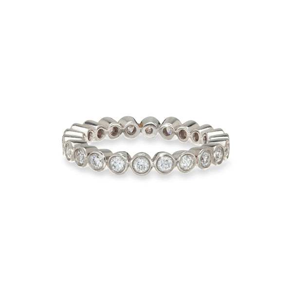 Platinum Diamond Small Bezel Eternity Ring