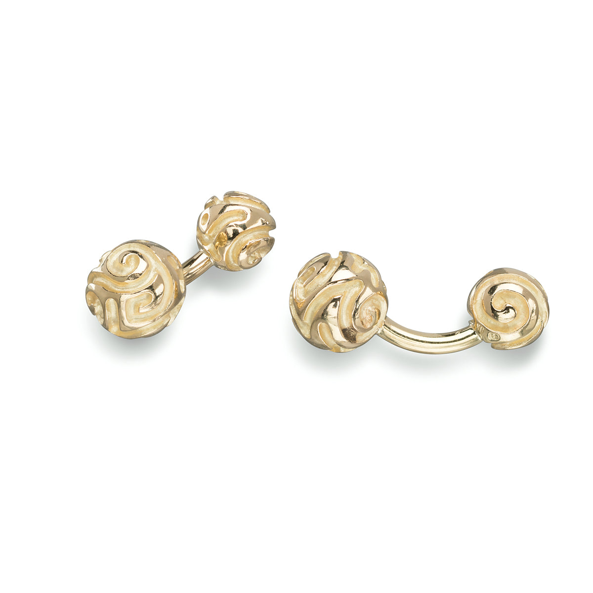 Carved Ball Cufflinks