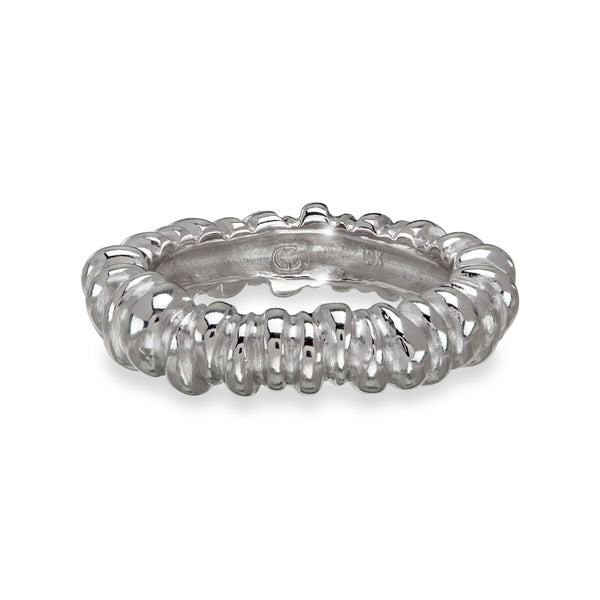 Wide Ripples Ring