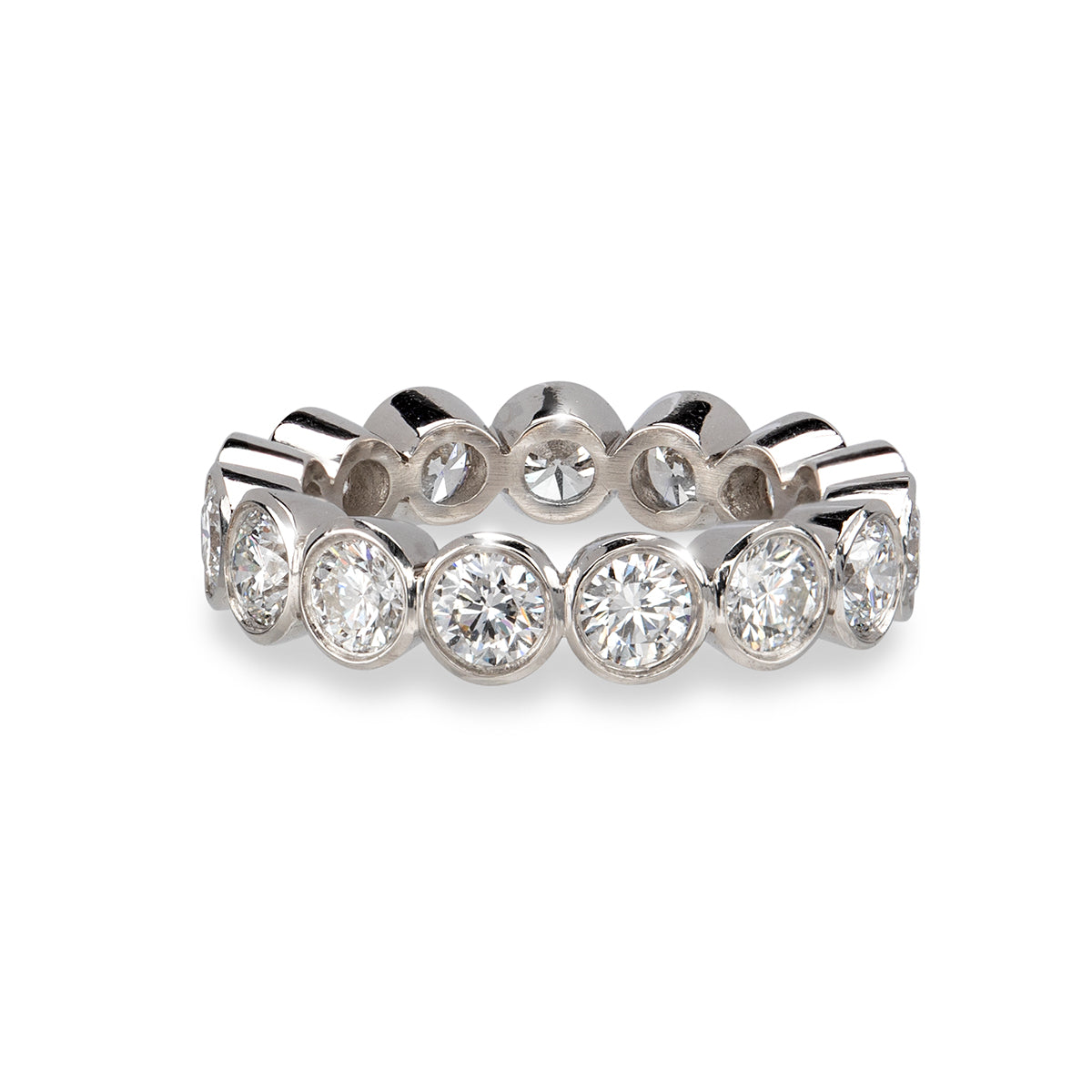 Platinum Diamond X Large Bezel Eternity Ring