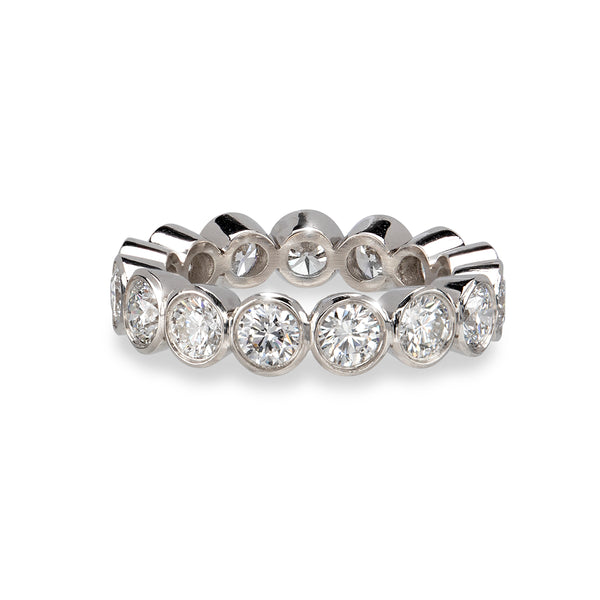 Platinum Diamond X Large Bezel Eternity Ring