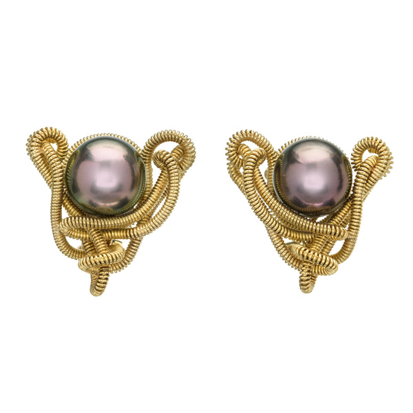 Coil Pearl Earrings
