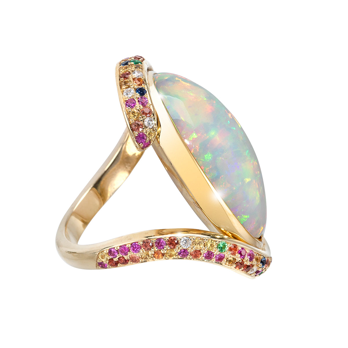 Opal Rainbow Ring