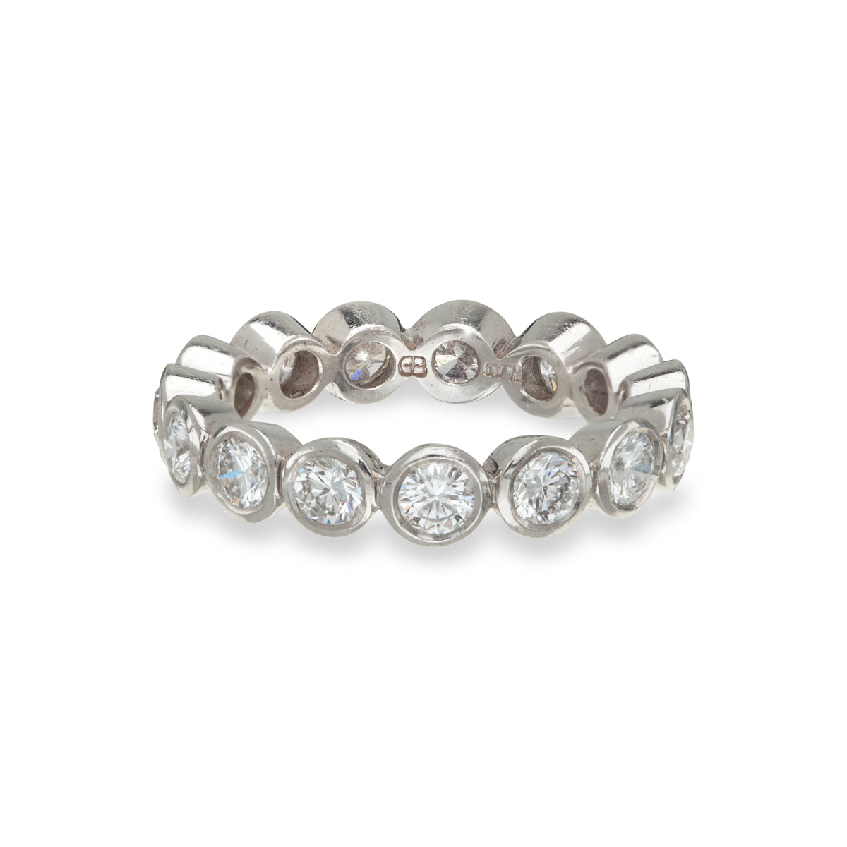 Platium Diamond Large Bezel Eternity Ring